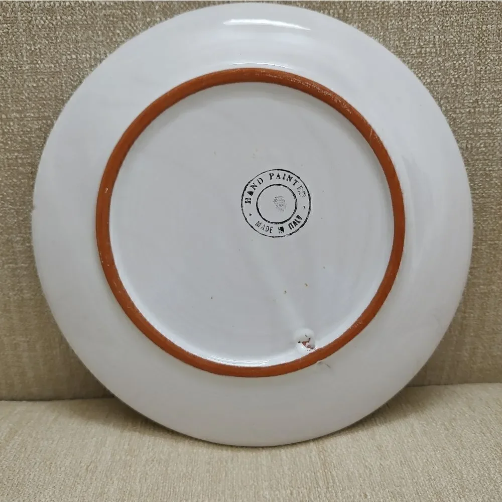 Whimsical Chicken Plate Hand Painted in Italy